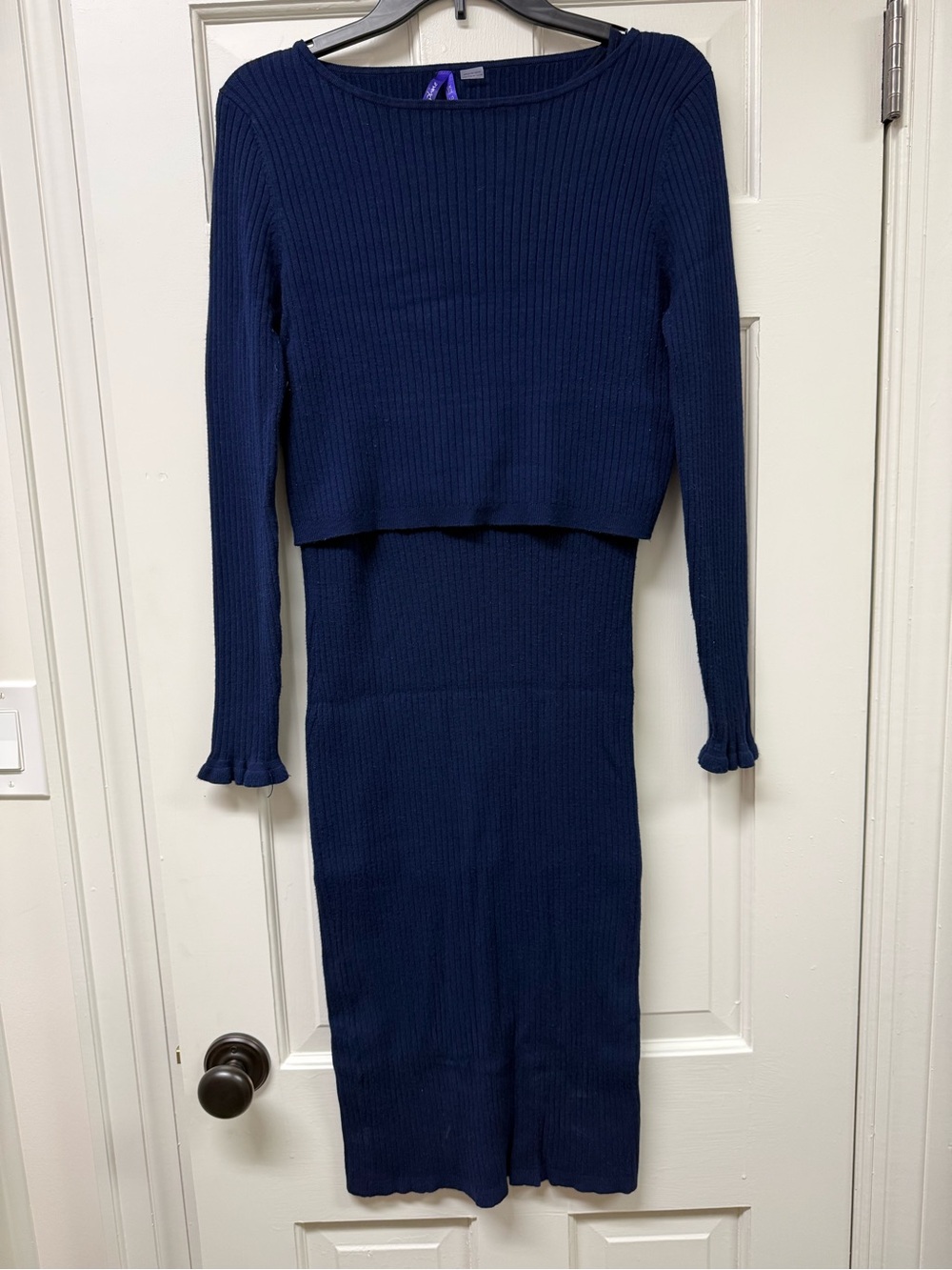 Seraphine Navy Blue Maternity & Nursing Dress – Size US 8